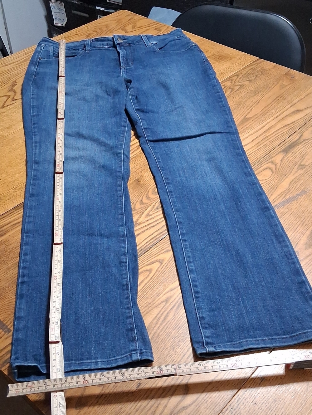 NYDJ JEANS WOMEN 12 STRAIGHT LEGS ?? PANTS DENIM USED PREOWNED LIFT TUCK